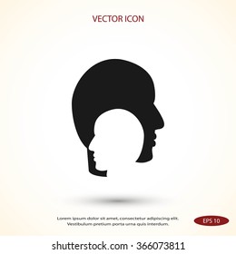 head , icon. Vector 