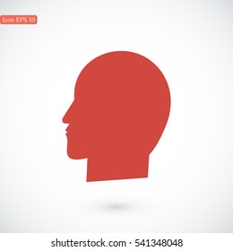 head icon, vector best flat icon, EPS