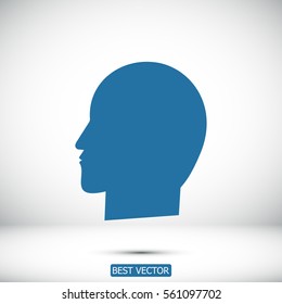 head icon, vector best flat icon, EPS