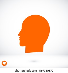 head icon, vector best flat icon, EPS