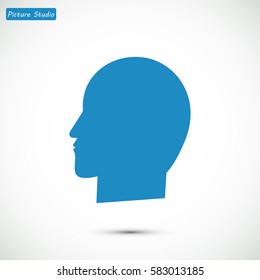 head icon, vector best flat icon, EPS