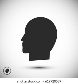 head icon, vector best flat icon, EPS