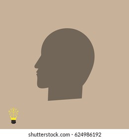 head icon, vector best flat icon, EPS