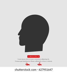 head icon, vector best flat icon, EPS