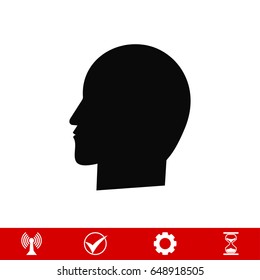 head icon, vector best flat icon, EPS