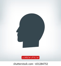 head icon, vector best flat icon, EPS