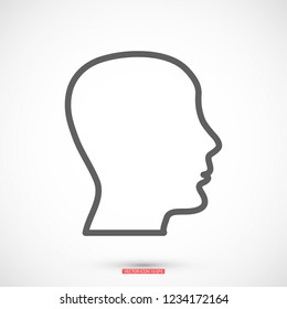 head , icon. Vector  Eps 10 