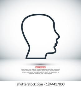 head , icon. Vector  Eps 10 