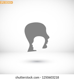 head , icon. Vector  Eps 10 