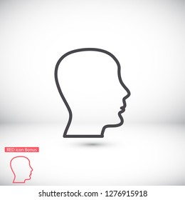 head , icon. Vector  Eps 10 