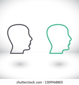 head , icon. Vector  Eps 10 