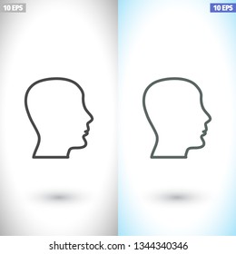 head , icon. Vector  Eps 10 