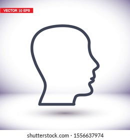 head , icon. Vector Eps 10 . Lorem Ipsum Flat Design