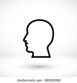head icon, Vector EPS 10 illustration style