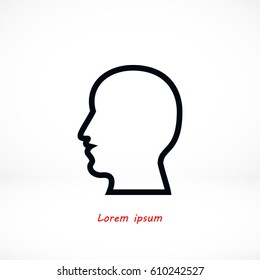 head icon, Vector EPS 10 illustration style
