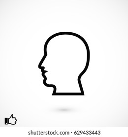 head icon, Vector EPS 10 illustration style