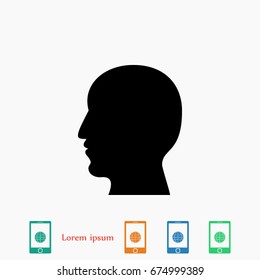 head icon, Vector EPS 10 illustration style