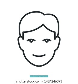 Head Icon Vector Illustration Logo Template