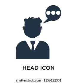 Head icon vector isolated on white background, Head transparent sign