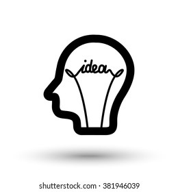 Head and idea icon