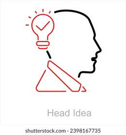 Idea de cabecera y concepto de icono de idea