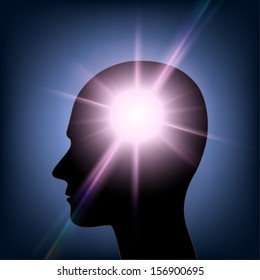 Head idea. Ideas design over gray background vector illustration.