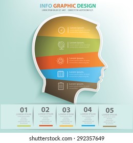 Head info graphic design,clean vector
