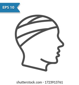 Head Injury Icon. Professional, pixel perfect icon, EPS 10 format.