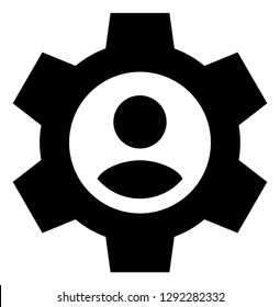 Head Inside Gear Vector Icon