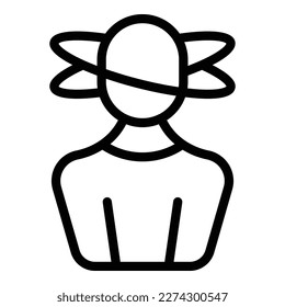 Head insomnia icon outline vector. Person adult. Sleep dream