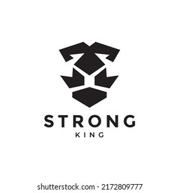 head isolated lion or tiger modern logo design vector graphic symbol icon illustration creative idea