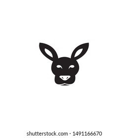 head kangaroo logo vector  ilustration  template