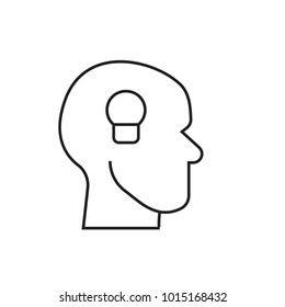 head with keyhole icon illustration isolated vector sign symbol
