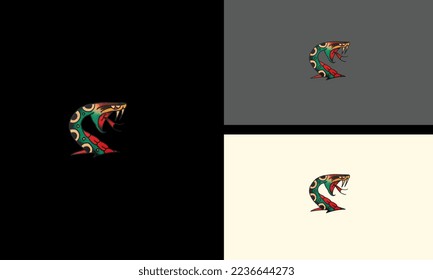 head king cobra green vector illustration design