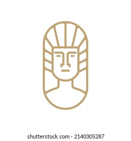 head king Egypt legend logo design, vector graphic symbol icon illustration creative idea