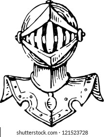 head of a knight in armor