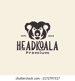 cabeza koala retro diseño vector símbolo gráfico icono creativo idea