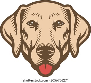 Head of Labrador Retriever with Tongue Out