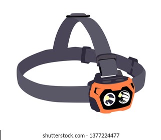 head lamp realistic vector illustration isolated