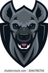 Head of Laughing Hyena (Spotted Hyena) Sport Logotype
