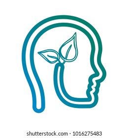 head with leaves icon