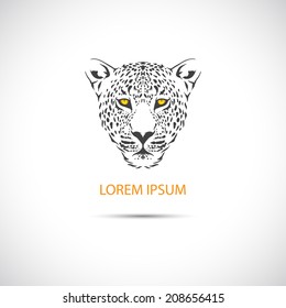 The head of the leopard for the label. Vector.