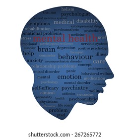 head with letters, vector