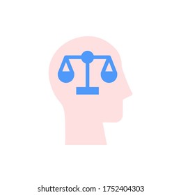 head Libra icon. Simple color vector elements of brain process icons for ui and ux, website or mobile application