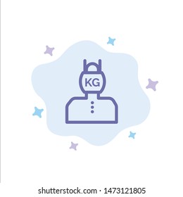 Head, Life, Problem, Stress, Weight Blue Icon on Abstract Cloud Background