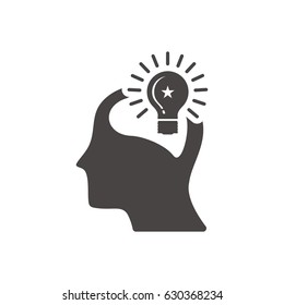 Head and Light Bulb icon