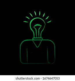 head light bulb nolan icon. Simple thin line, outline vector of Creative idea icons for ui and ux, website or mobile application