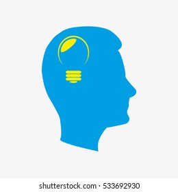 head, light, icon, vector illustration EPS 10