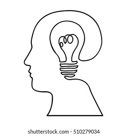 Head Lightbulb Abstract Wisdom Icon Image Stock Vector (Royalty Free ...