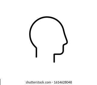Head line icon. High quality outline symbol for web design or mobile app. Thin line sign for design logo. Black outline pictogram on white background